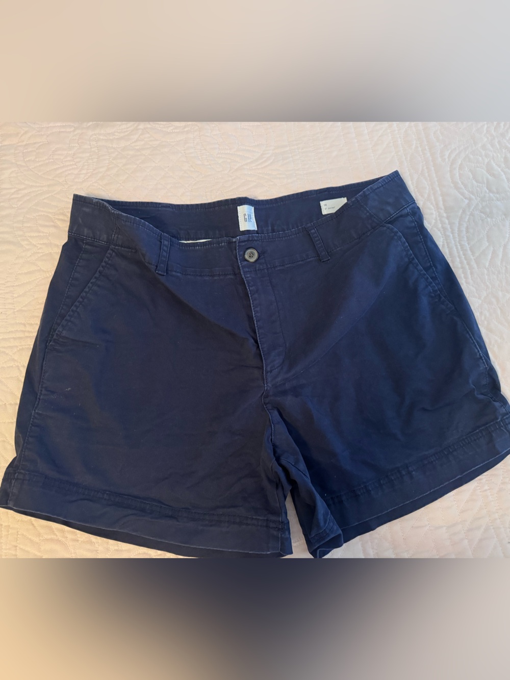 GAP Navy Cotton Chino Bermuda Shorts